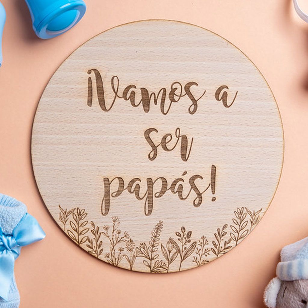 Placa Vamos a ser papás