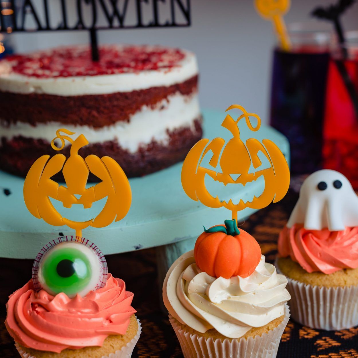 Set calabazas mini toppers - Imagen 2