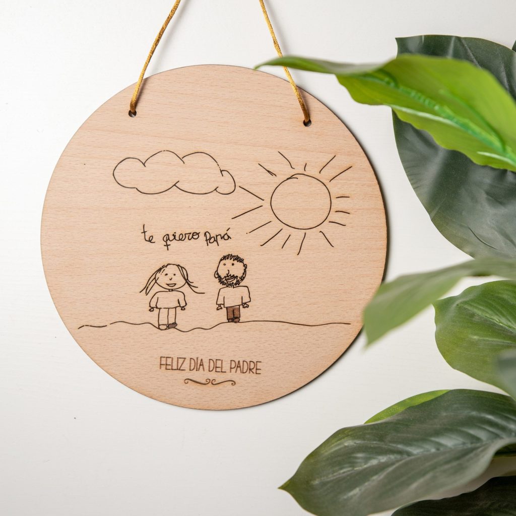 Placa madera día del padre