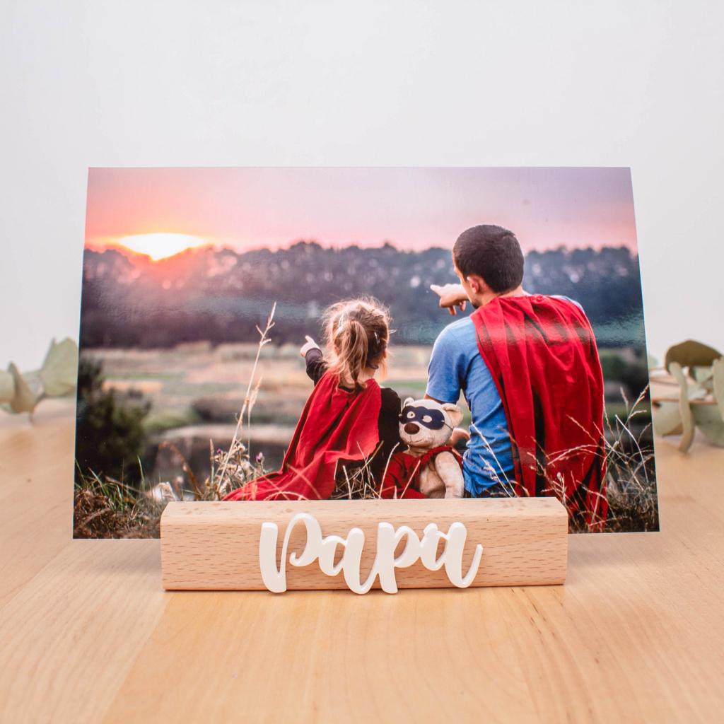 Base de madera con foto (especial Día del Padre)