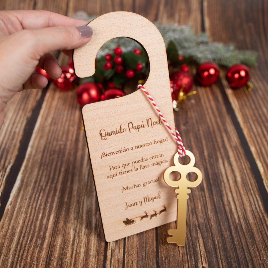 Colgador con llave mágica para Papá Noel y los Reyes Magos